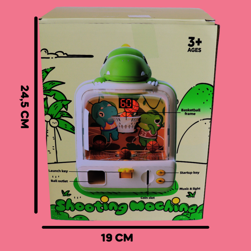 Mini Máquina de Basquete Jogo de Mesa Eletrônico Placar Digital Som Fliperama Verde, Brinquedo Jogo de Basquete Arcade de Dedo Eletrônico Som Música Luzes, Jogo Quadra de Basquete Infantil,