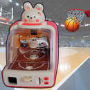 Mini Máquina de Basquete Jogo de Mesa Eletrônico Placar Digital Som Fliperama Verde, Brinquedo Jogo de Basquete Arcade de Dedo Eletrônico Som Música Luzes, Jogo Quadra de Basquete Infantil,