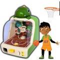 Mini Máquina de Basquete Jogo de Mesa Eletrônico Placar Digital Som Fliperama Verde, Brinquedo Jogo de Basquete Arcade de Dedo Eletrônico Som Música Luzes, Jogo Quadra de Basquete Infantil,