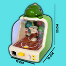 Mini Máquina de Basquete Jogo de Mesa Eletrônico Placar Digital Som Fliperama Verde, Brinquedo Jogo de Basquete Arcade de Dedo Eletrônico Som Música Luzes, Jogo Quadra de Basquete Infantil,