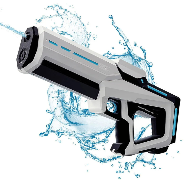 Pistola de água elétrica para adultos e crianças, jato potente, sucção automática de água, jatos de água, brinquedo de praia para o verão, excelente presente para crianças