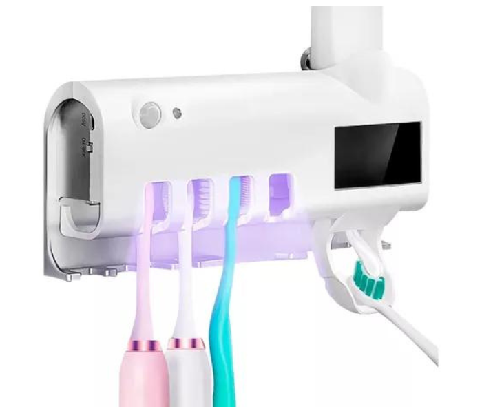 Porta Escova de Dentes Suporte de Pasta Automático e Esterilizador Uv