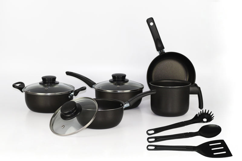 Jogo Panelas Elegan 8 Peças Preto