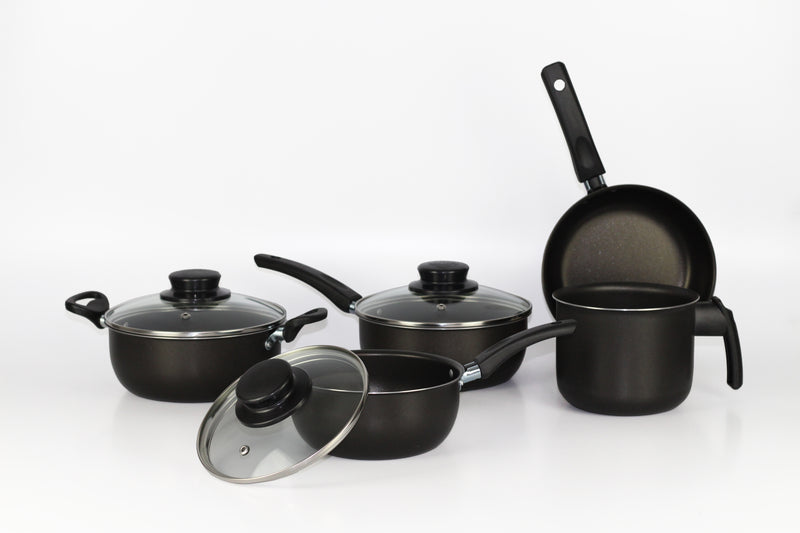 Jogo Panelas Elegan 8 Peças Preto