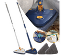 Esfregão Mop De Limpeza Triangular Ajustável Giratório 360°