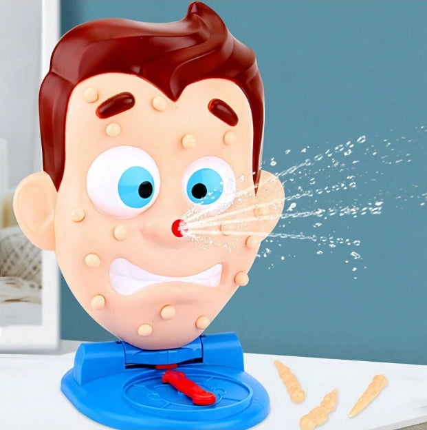 Jogo Super Divertido e Engraçado de Espremer Espinhas com Spray de água,  jogo de tabuleiro interessante para pais e filhos, espremer o rosto, acne, antiestresse, brinquedo novidade para crianças