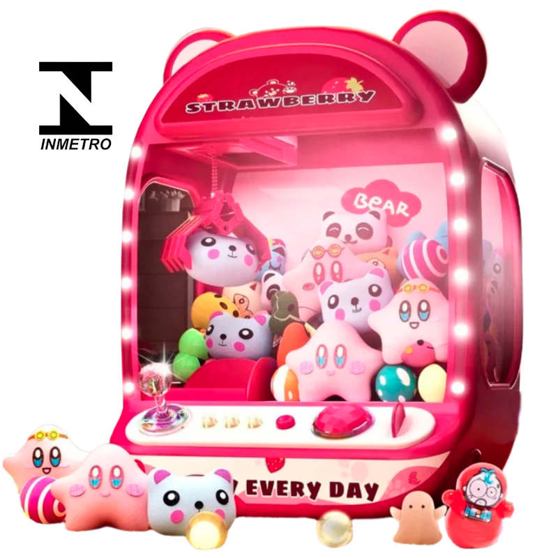 Mini Máquina De Pegar Ursinhos Branca, Máquina De Pegar Bichinhos De Pelúcia, Máquina De Garra Infantil, Mini Máquina De Pegar Pelúcia Com Luzes, Máquina De Pegar Ursinhos De Brinquedo