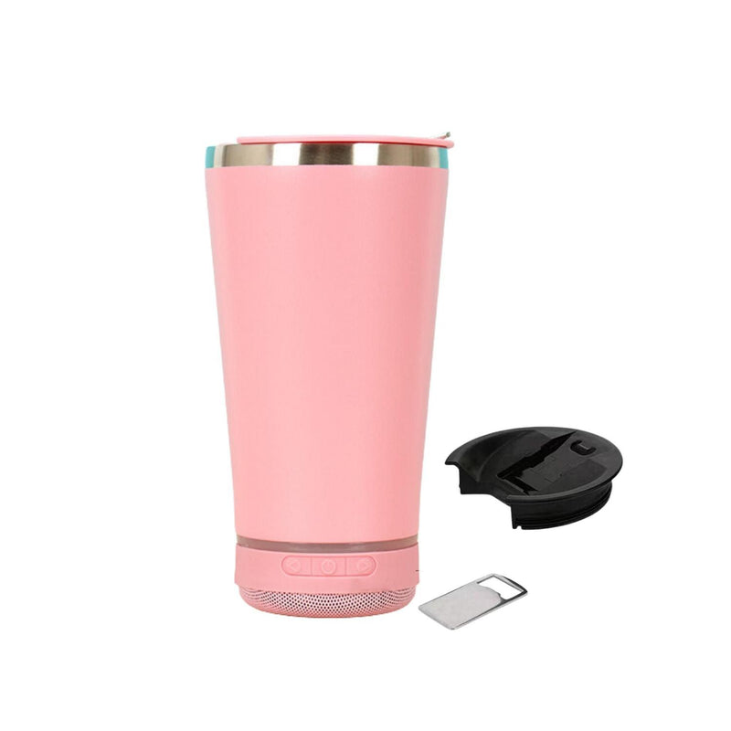Copo Térmico Tipo Stanley com Caixa de Som Bluetooth Led e Abridor
