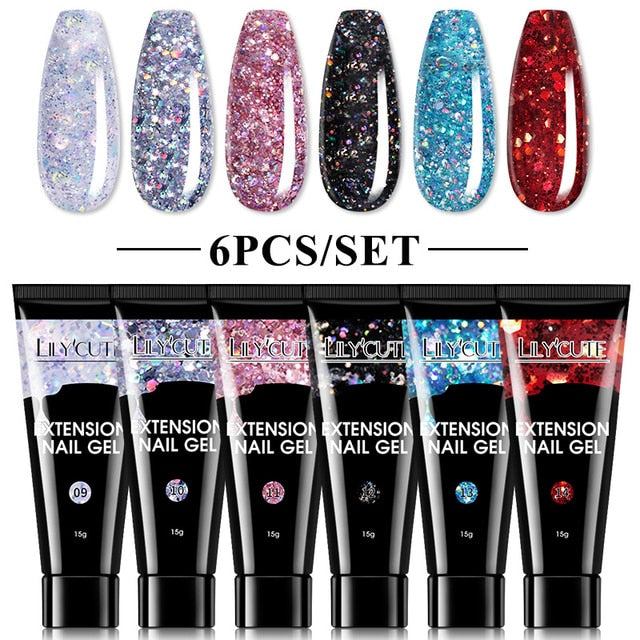 KIT POLYGEL- Extensões de Unhas Nail Extension Gel Set