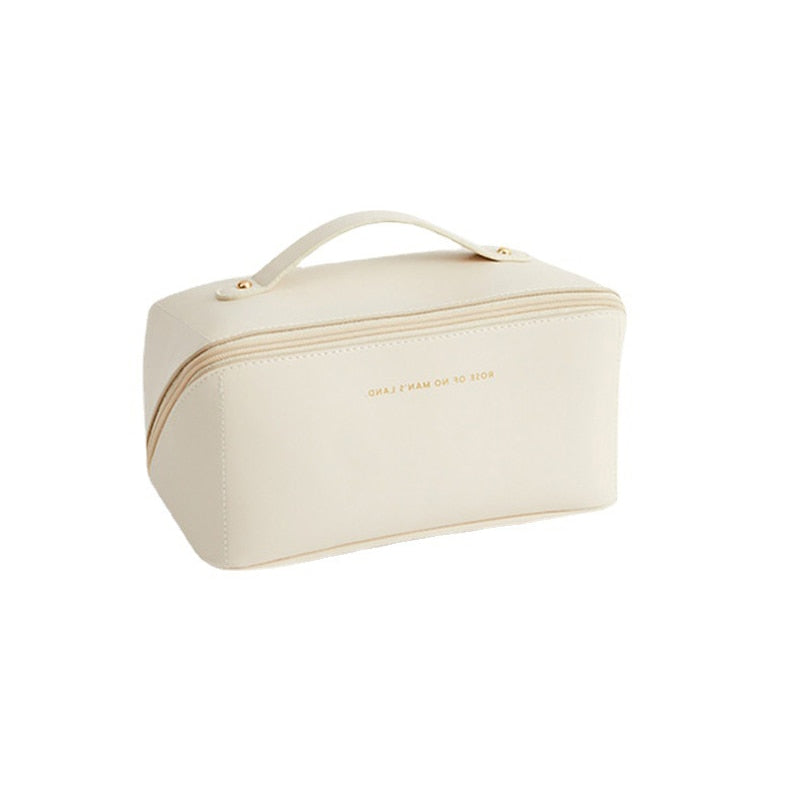 Bolsa de cosméticos BasiKee organizadora de maquiagem portátil de grande capacidade.