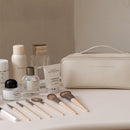 Bolsa de cosméticos BasiKee organizadora de maquiagem portátil de grande capacidade.