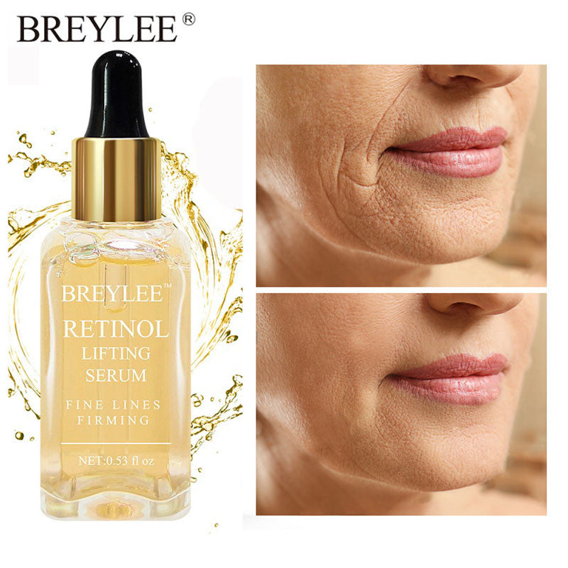 Breylee BasiKee retinol colágeno essência remove rugas anti envelhecimento rosto cuidados com a pele desaparecer linhas de expressão 100% natural.