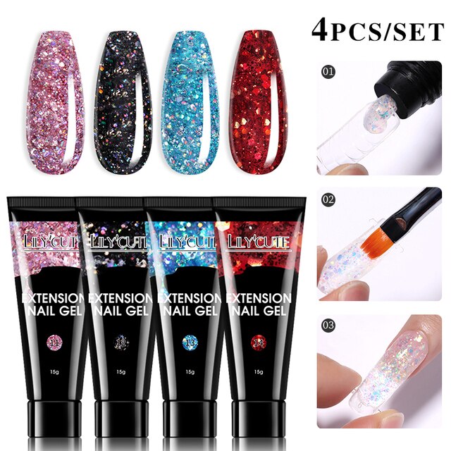 KIT POLYGEL- Extensões de Unhas Nail Extension Gel Set