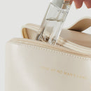Bolsa de cosméticos BasiKee organizadora de maquiagem portátil de grande capacidade.